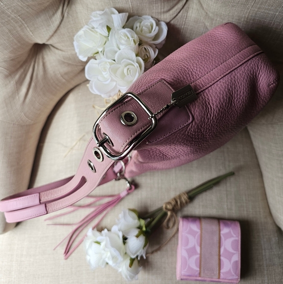 Vintage Coach Madison Shoulder Bag Purse # 2188 & Wallet Set ( Light Pink ) - Picture 11 of 15